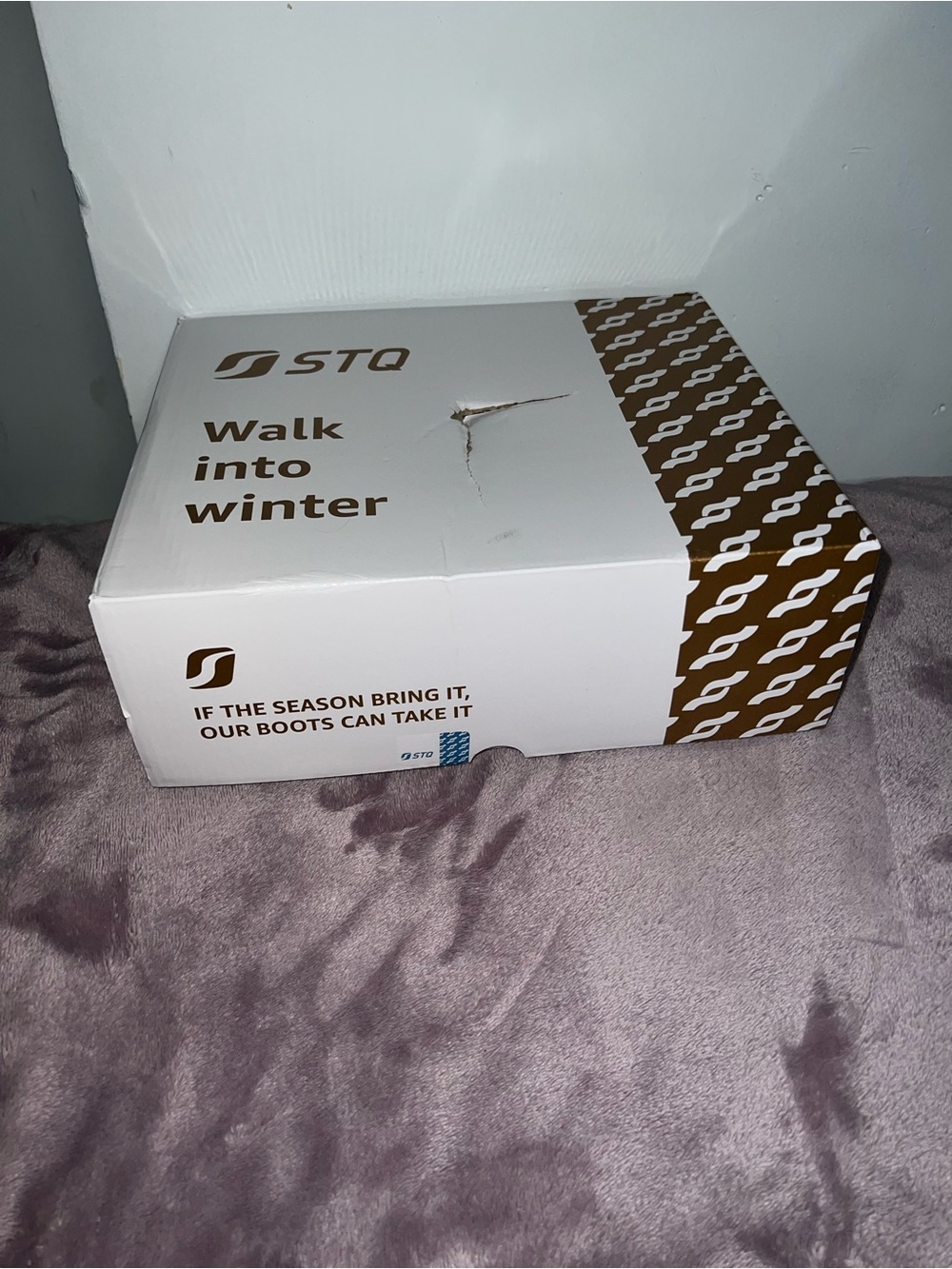 STQ Women's Winter & Rain Boots - Brown/White